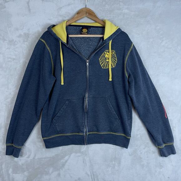 Disney Lion King Broadway Musical Hoodie Zip-Up Sweater Gray Size Medium - Picture 1 of 10